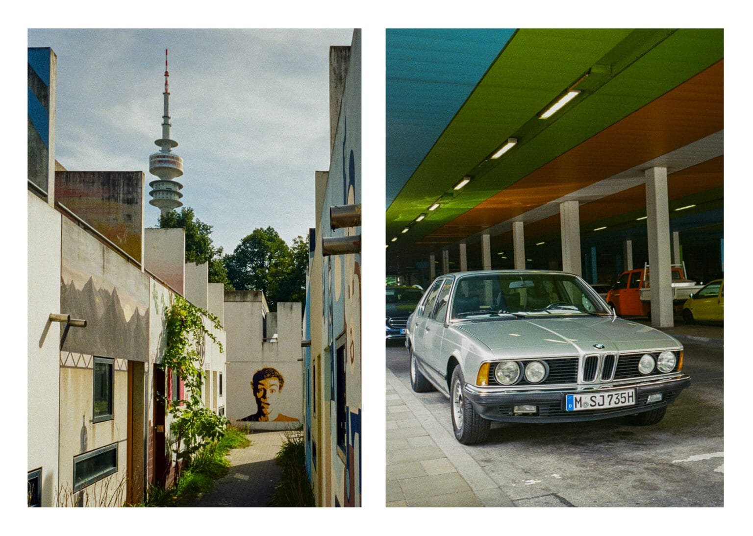 BMW vintage et Olympiapark – Olympus Pen EE-3 – Kodak Ultramax 400 – Septembre 2025