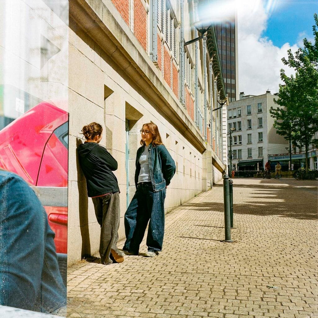 Chevauchement accidentel de deux vues sur Kodak Portra 400 avec l'Agfa Isolette II, Nantes