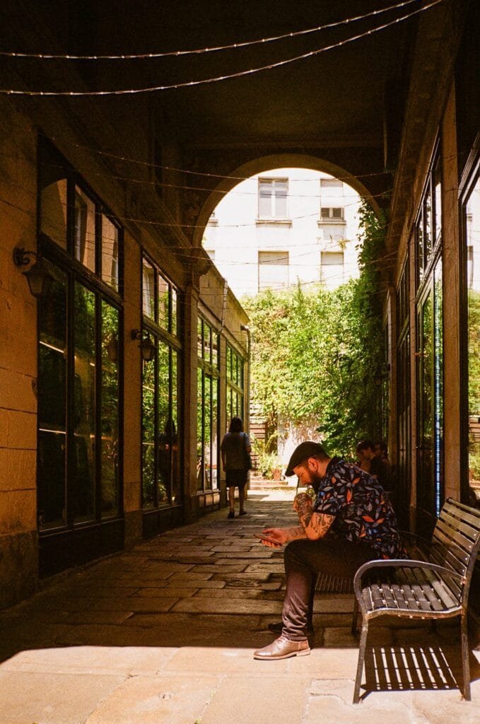 Passage d'Orléans Nantes photo argentique Olympus Trip AF S-2 Kodak Gold 200
